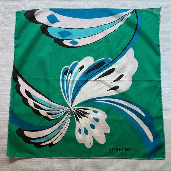 1960's Givenchy cotton square scarf - Picture 1 of 2
